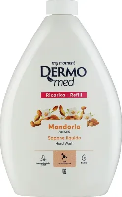 Крем-мыло Dermomed Karite and Almond масло ши и миндаль, сменный блок 1000 мл