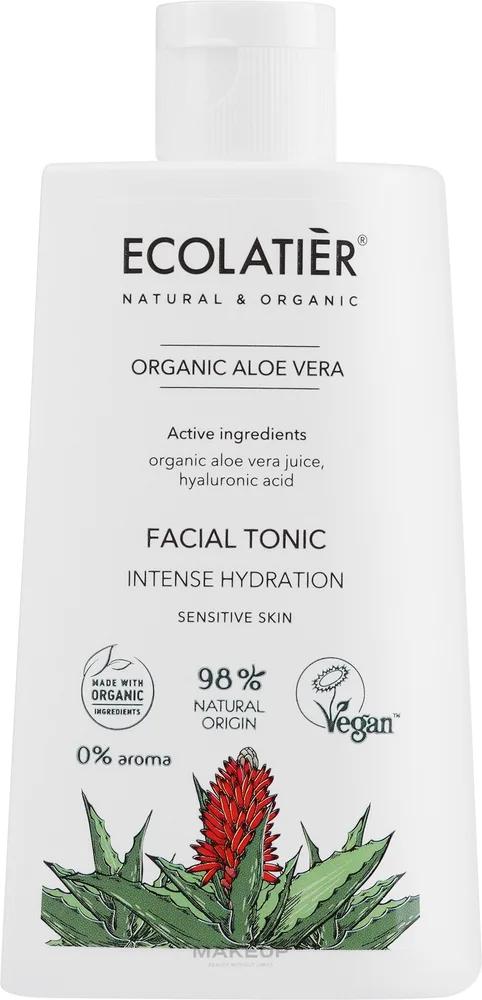 Тоник для лица Ecolatier Organic Aloe Vera Toner с алоэ вера, для чувствительной кожи, 250 мл