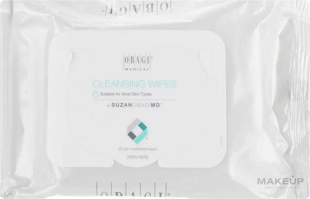 Obagi Medical Suzanobagimd очищающие салфетки для лица с алоэ брокколи биофлавоноидами 25 шт