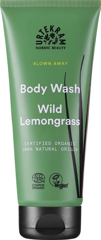 Органический гель для душа Urtekram Wild Lemongrass Body Wash с лемонграссом, 200 мл