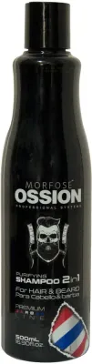 Шампунь Morfose Ossion Purifying 2 в 1 для волос и бороды с экстрактом крапивы 500 мл