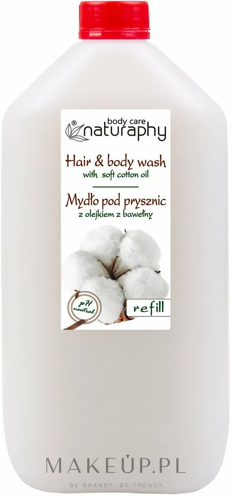 Мыло для душа Naturaphy Refill с маслом хлопка, сменный блок 5000 мл