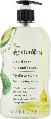 Naturaphy Bluxcosmetics Natural Eco Liquid Soap With Avocado Oil - Жидкое мыло для рук Bluxcosmetics Natural Eco с маслом авокадо, 650 мл