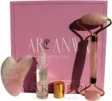 Набор ARI ANWA Skincare The Glow Kit Rose розовая вода 10 мл роллер из розового кварца и скребок гуаша — фото 1