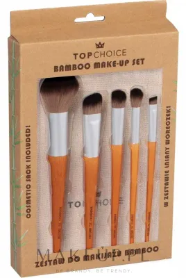 Набор бамбуковых кистей для макияжа Top Choice Bamboo Make-Up Set 37474 5 шт