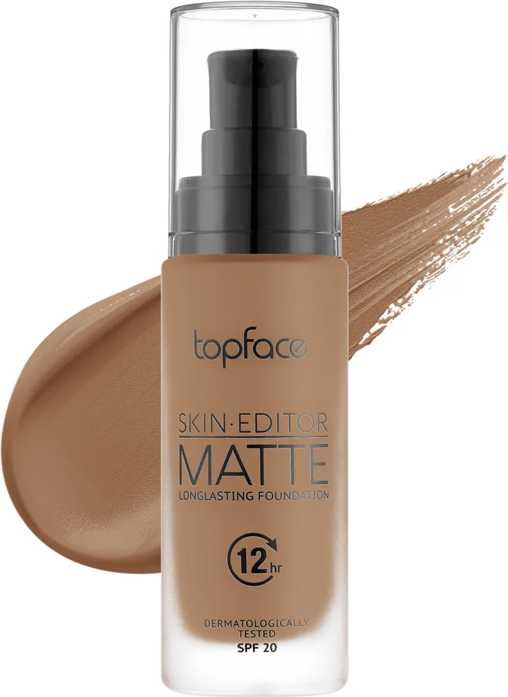 Тональный флюид TopFace Skin Editor Matte Foundation матирующий, 32 мл, оттенок 202