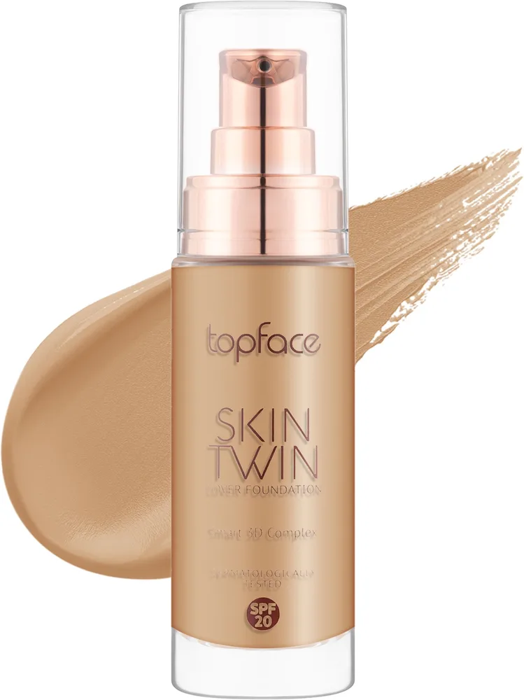 Тональный флюид TopFace Skin Twin Cover Foundation, 32 мл, оттенок 009