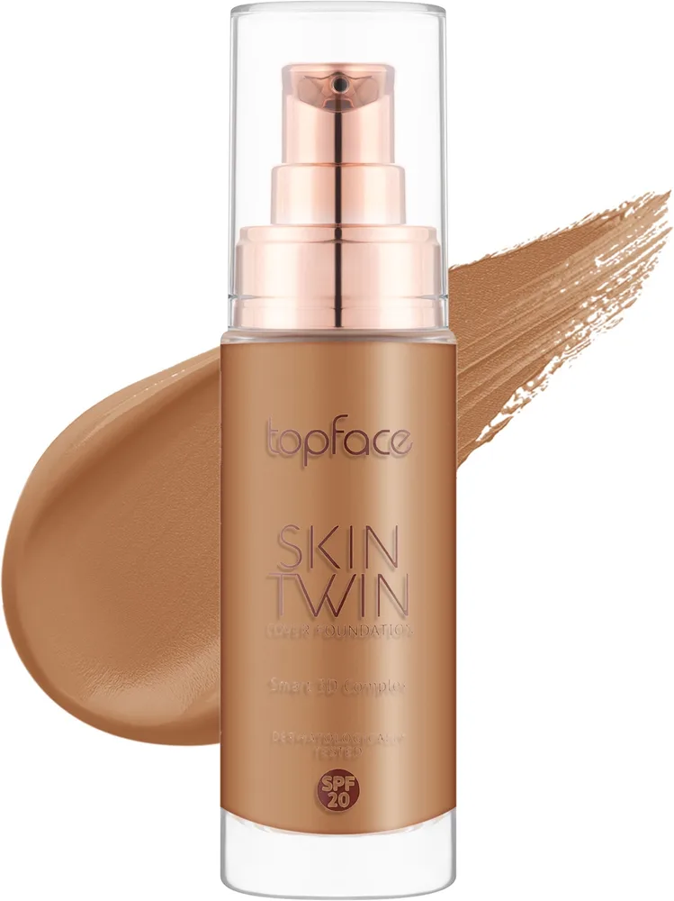 Тональный флюид TopFace Skin Twin Cover Foundation, 32 мл, оттенок 010