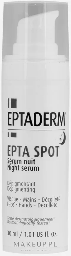 Ночная сыворотка для лица Эптадерм Epta Spot против пигментации арбутин солодка 30 мл