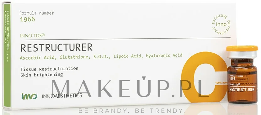 Innoaesthetics Innoaesthetics Inno-TDS Restructurer - Сыворотка-концентрат для лица Инноэстетикс Inno-TDS Restructurer витамин C глутатион 4х5 мл