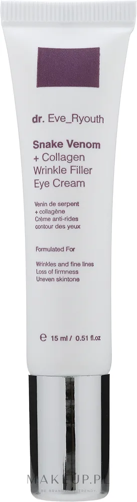 Крем для кожи вокруг глаз Dr. Eve_Ryouth Snake Venom + Collagen Wrinkle Filler Eye Cream от синяков и мешков, с коллагеном и ретинолом, 15 мл