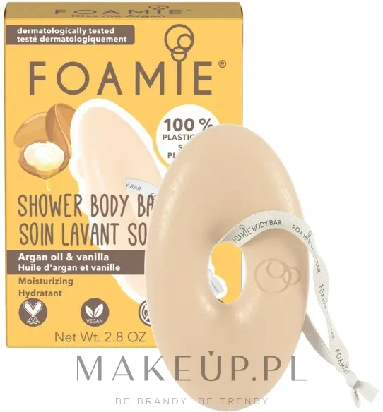 Твёрдое мыло для душа Foamie Argan Oil and Vanilla с маслом арганы и ванилью, 80 г