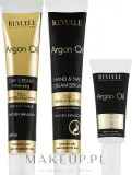 Набор Revuele Argan Oil дневной крем крем-сыворотка для рук и эликсир для век с арганой и Q10 50+50+25 мл — фото 2