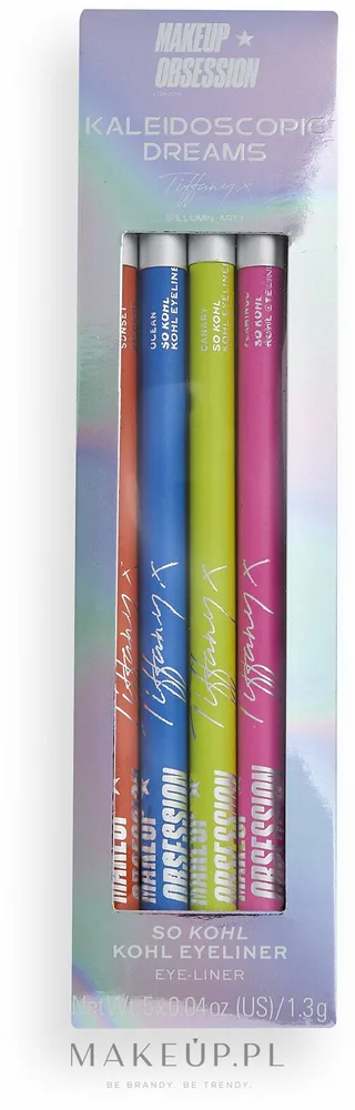 Набор карандашей для глаз Makeup Obsession X Tiffany Illumin_arty Kaleidoscopic Dreams Kohl Eyeliner Set кремовые, насыщенной пигментации, 5 x 1,3 г