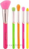 Набор кистей для макияжа Makeup Revolution Neon Heat Brush Set 5 шт. с косметичкой — фото 1