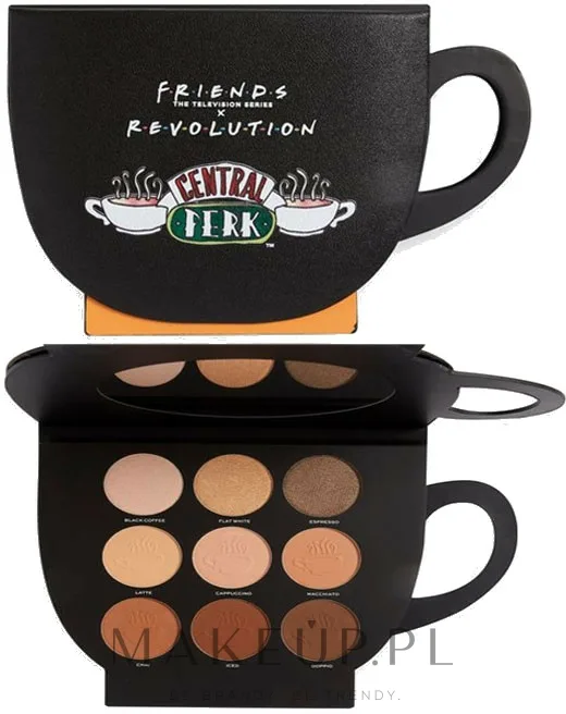 Палетка теней для век Makeup Revolution Friends X Revolution Grab a Cup 9 оттенков