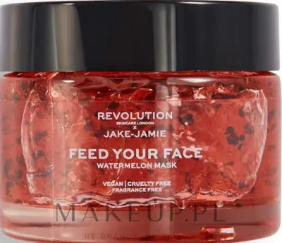 Revolution Skincare Hydrating mask x Jake-Jamie Feed Your Face Watermelon Unscented — увлажняющая маска для лица Арбуз, без отдушки, 50 мл