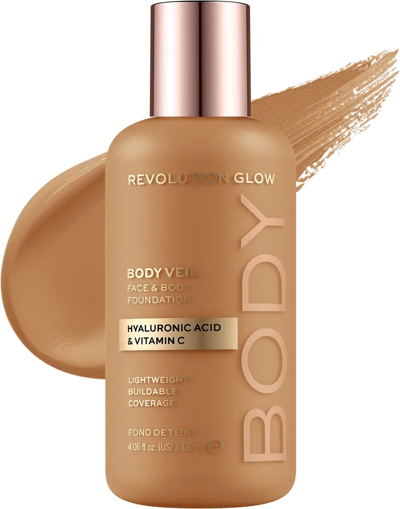 Тональный флюид Makeup Revolution Body Veil Face & Body Foundation для лица и тела, 120 мл, оттенок F11.2