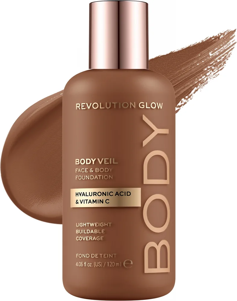 Тональный флюид Makeup Revolution Body Veil Face & Body Foundation для лица и тела, 120 мл, оттенок F13.5