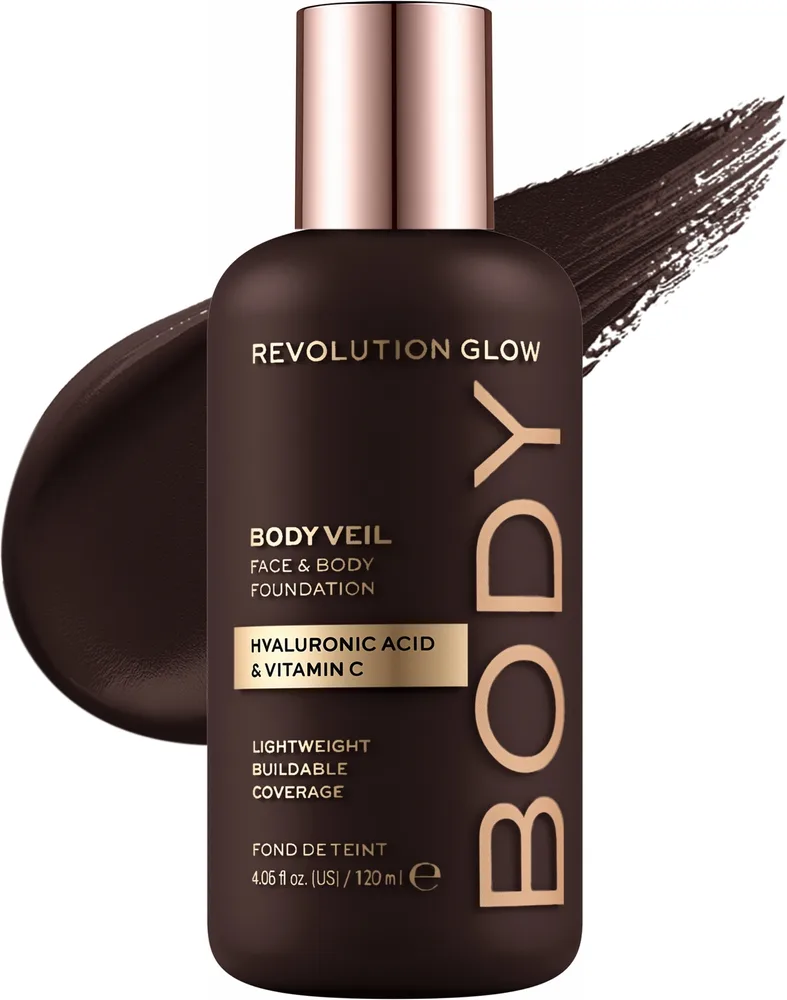 Тональный флюид Makeup Revolution Body Veil Face & Body Foundation для лица и тела, 120 мл, оттенок F20
