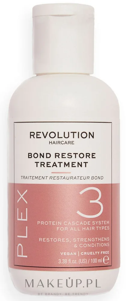 Маска для волос Revolution Haircare Plex 3 восстанавливающая, для повреждённых волос, растительные протеины, пантенол, фитантриол, 250 мл