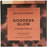 Makeup Revolution Paleta bronzerów i rozświetlaczy - Палетка бронзеров и хайлайтеров Revolution Pro Goddess Glow Shimmer Brick Bronzer, оттенок Sublime — фото 2