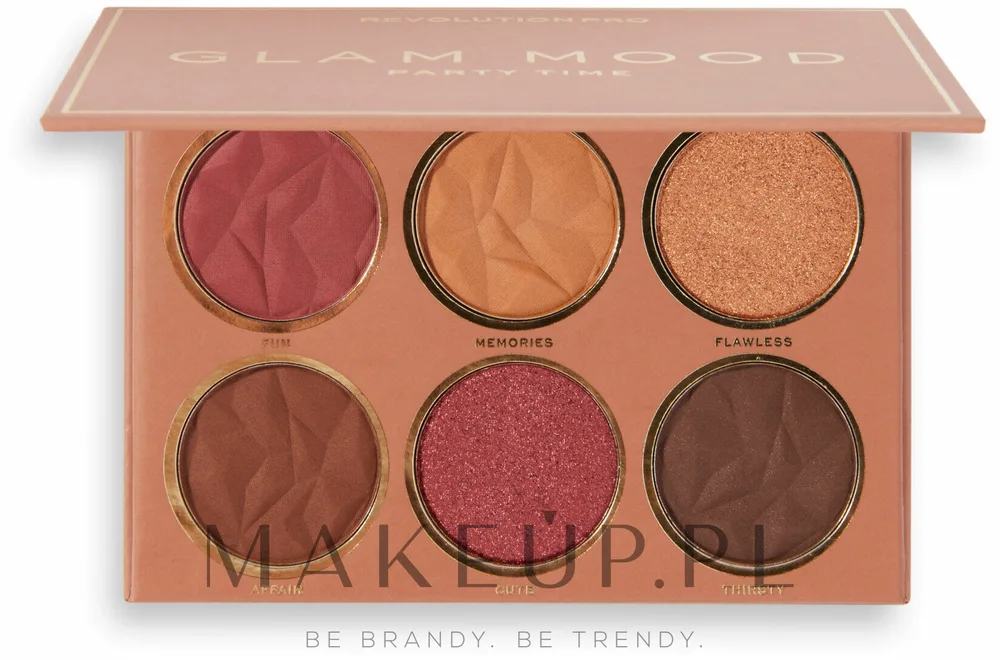 Палетка теней для век Revolution Pro Glam Mood Eyeshadow Palette 6 оттенков, оттенок Party Time