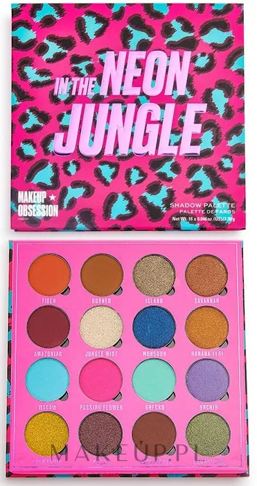 Палетка теней для век Makeup Obsession In the Neon Jungle Eyeshadow Palette 16 оттенков