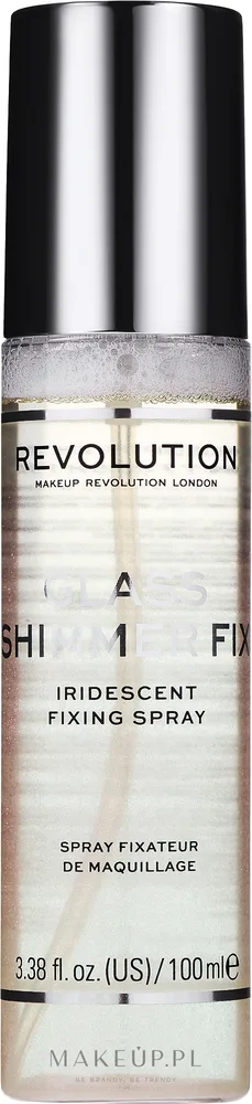 Спрей для фиксации макияжа Makeup Revolution Glass Shimmer Fix Setting Spray сияющий, с перламутровыми частицами, 100 мл