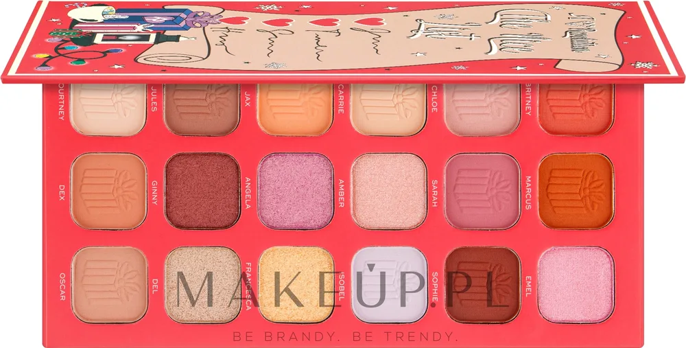 Палетка теней для век I Heart Revolution Nice List Eyeshadow Palette 18 оттенков