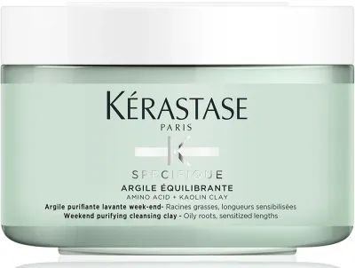 Маска для кожи головы Kérastase Spécifique Argile очищающая, глиняная, для жирной кожи головы, каолин, уголь, ментол, 250 мл