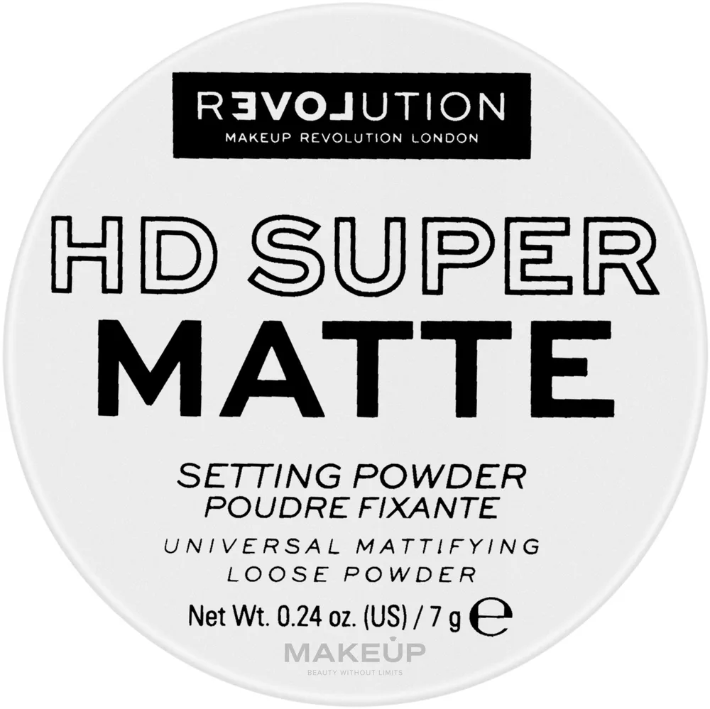 Фиксирующая рассыпчатая пудра Relove by Revolution HD Super Matte Setting Powder матирующая, 7 г