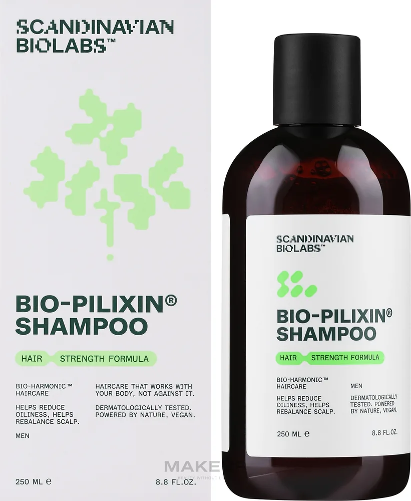 Шампунь Scandinavian Biolabs Hair Strength для мужчин укрепляющий с кофеином и куркумой