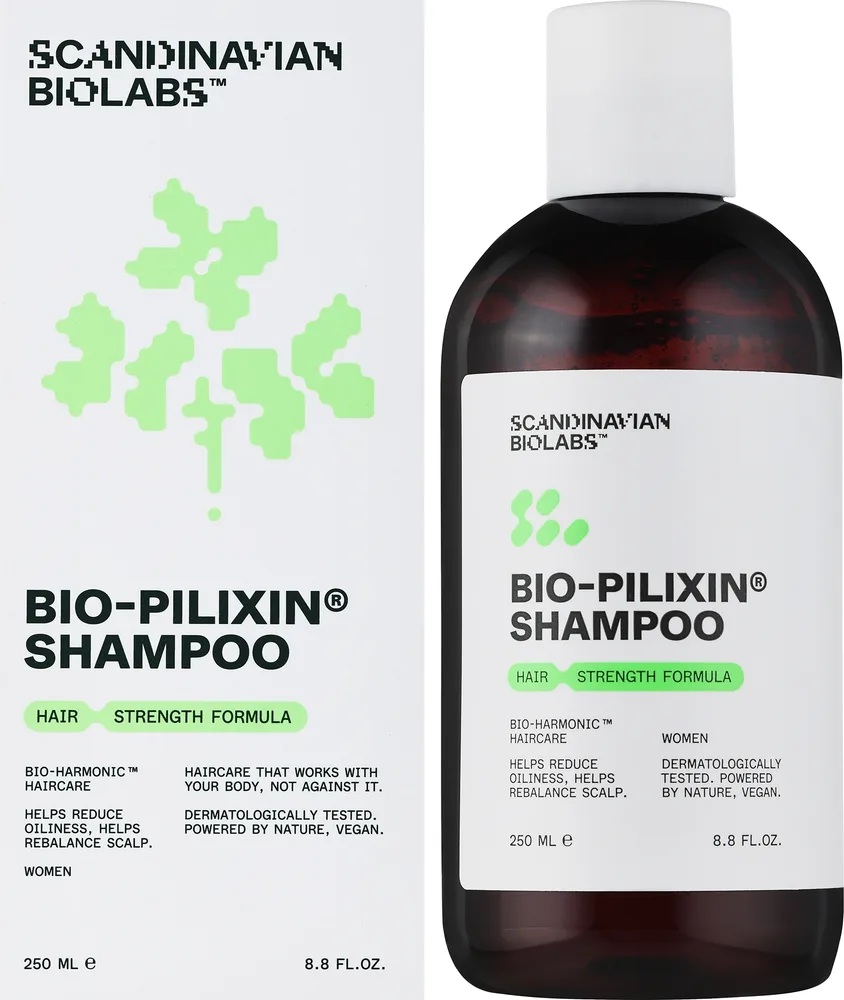 Шампунь Scandinavian Biolabs Hair Strength для женщин укрепляющий с кофеином и куркумой
