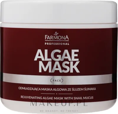 Farmona Professional Algae Mask With Snail Mucin — антивозрастная водорослевая маска для лица с муцином улитки, 160 г