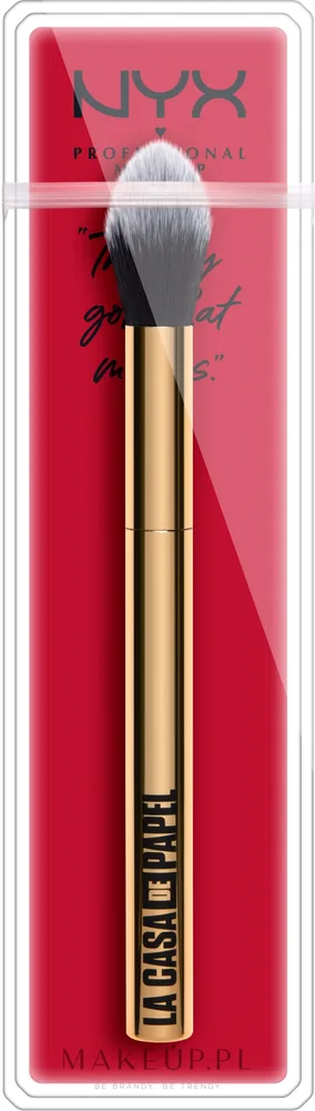 Кисть для хайлайтера NYX Professional Makeup La Casa De Papel золотистая с плотным ворсом