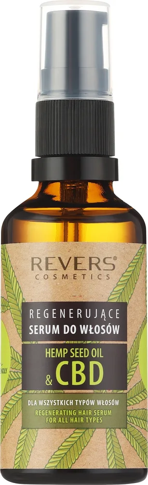 Восстанавливающая сыворотка для волос с натуральным маслом конопли CBD Revers Regenerating Serum With Natural Hemp Oil With CBD, 50 мл