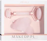 Набор для массажа лица Zoe Ayla Rose Quartz роллер из розового кварца и скребок гуаша — фото 1