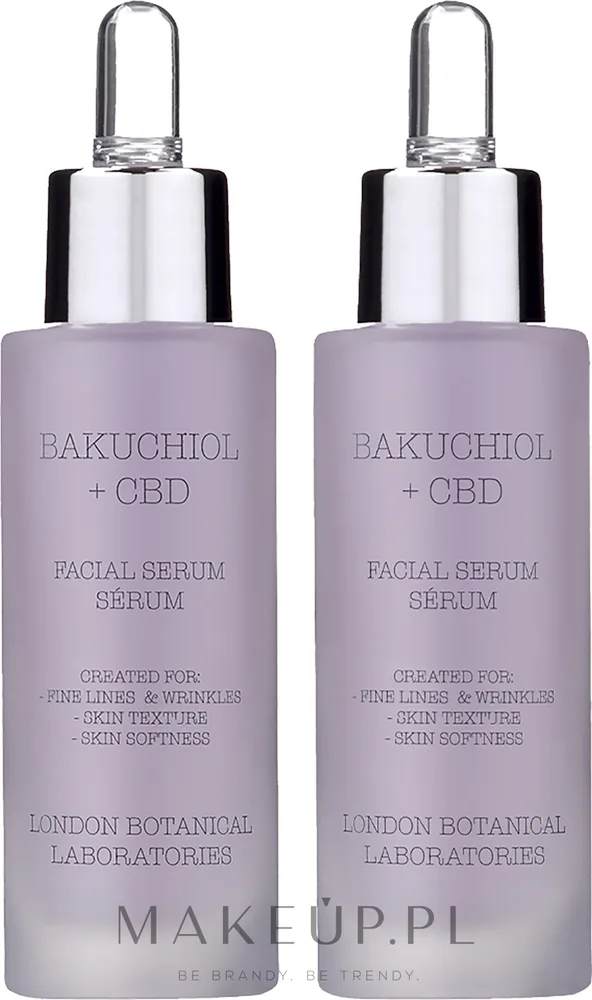 London Botanical Laboratories London Botanical Laboratories Bakuchiol + CBD Serum (serum/30 мл + serum/30 мл) - Набор сывороток для лица London Botanical Bakuchiol + CBD с бакучиолом и гиалуроном 2x30 мл