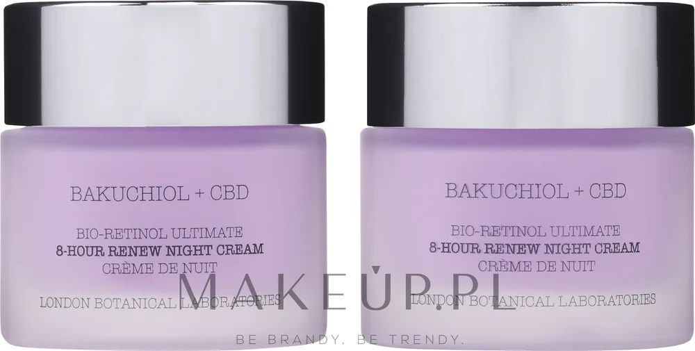 London Botanical Laboratories London Botanical Laboratories Bakuchiol+CBD Bio-Retinol Ultimate 8-Hour Renew Night Cream (cr/50 мл + c/50 мл) - Набор ночных кремов London Botanical Bakuchiol + CBD с бакучиолом и жожоба 2x50 мл