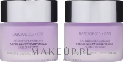 London Botanical Laboratories London Botanical Laboratories Bakuchiol+CBD Bio-Retinol Ultimate 8-Hour Renew Night Cream (cr/50 мл + c/50 мл) - Набор ночных кремов London Botanical Bakuchiol + CBD с бакучиолом и жожоба 2x50 мл