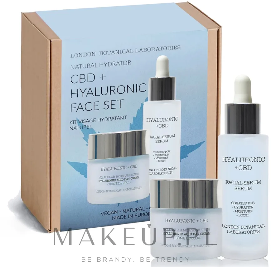 Набор London Botanical Laboratories CBD + Hyaluronic крем для лица 50 мл и сыворотка 30 мл с гиалуроновой кислотой
