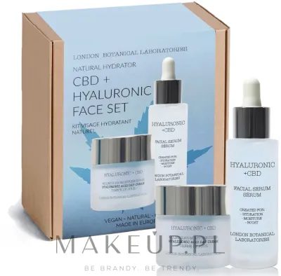 Набор London Botanical Laboratories CBD + Hyaluronic крем для лица 50 мл и сыворотка 30 мл с гиалуроновой кислотой