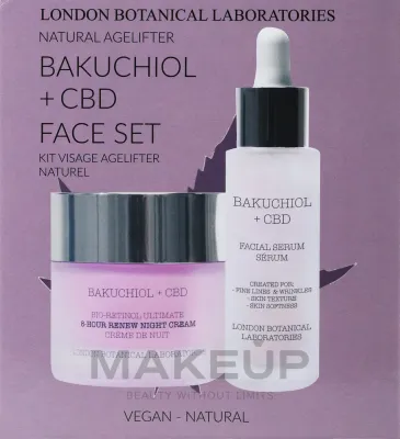 London Botanical Laboratories London Botanical Laboratories CBD + Bakuchiol Serum & Moisturiser (cr/50 мл + ser/30 мл) - Набор London Botanical CBD + Bakuchiol крем и сыворотка для лица с бакучиолом и гиалуроном 50+30 мл