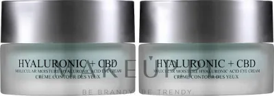 London Botanical Laboratories London Botanical Laboratories Hyaluronic acid+CBD Molecular Moisture Surge Eye Cream (cr/20 мл + cr/20 мл) - Набор кремов для век London Botanical Hyaluronic Acid + CBD с гиалуроном женьшенем и арганой 2x20 мл