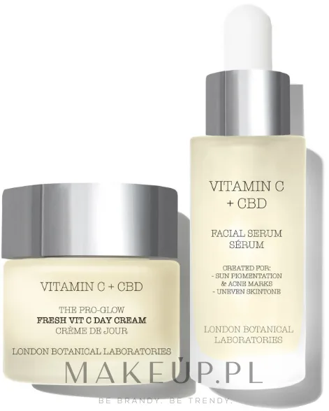 London Botanical Laboratories London Botanical Laboratories Natural Pro-Glow Ultimate Vit C (cr/50 мл + ser/30 мл) - Набор London Botanical Pro-Glow Vit C дневной крем и сыворотка с витамином C и ананасом 50+30 мл