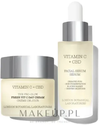 London Botanical Laboratories London Botanical Laboratories Natural Pro-Glow Ultimate Vit C (cr/50 мл + ser/30 мл) - Набор London Botanical Pro-Glow Vit C дневной крем и сыворотка с витамином C и ананасом 50+30 мл