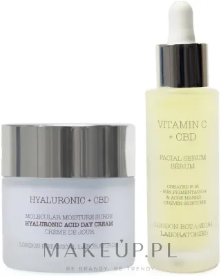 Набор London Botanical Laboratories Hyaluronic + Vitamin C дневной крем для лица 50 мл и сыворотка с витамином C 30 мл