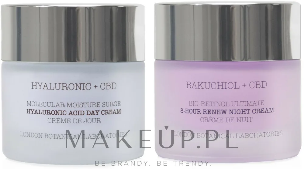 Набор London Botanical Laboratories Bakuchiol + Hyaluronic ночной крем с бакучиолом и дневной крем с гиалуроновой кислотой 2 x 50 мл