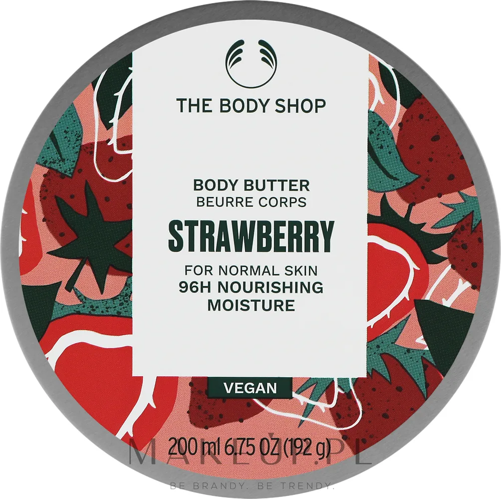 Питательное масло-баттер для тела The Body Shop Strawberry 96H с клубникой
